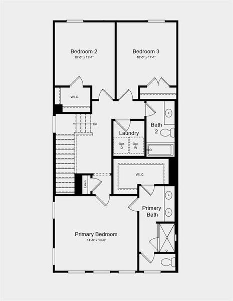 2D floor plan layout of this home in Henson Square, Lawrenceville, GA (Image 3).