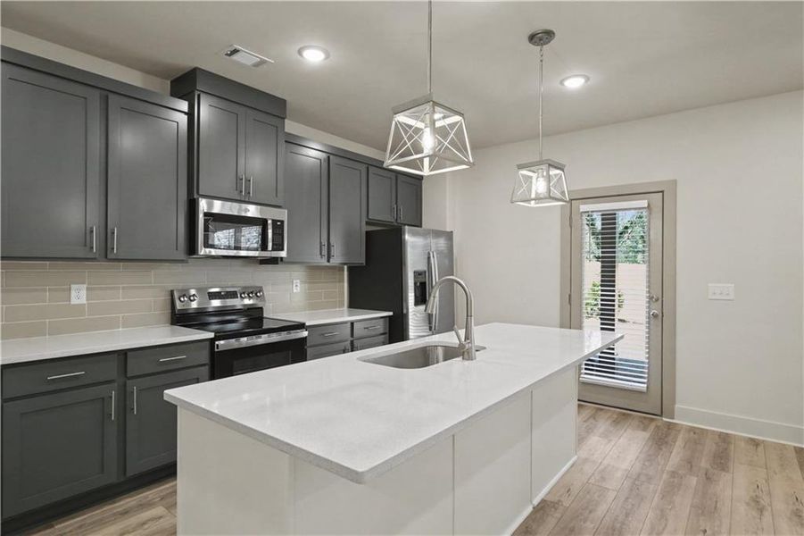 Furnished interior view inside a new home in , Norcross (Image 6). Furnished interior view inside a new home in , Norcross (Image 6).