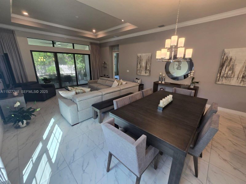 Furnished interior view inside a new home in , Parkland (Image 8). Furnished interior view inside a new home in , Parkland (Image 8).