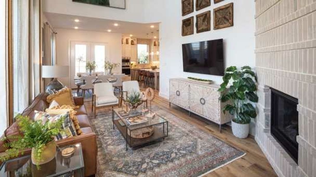 Furnished interior in a model home at Cross Creek Ranch: the City Series Collection in Fulshear (Image 31).