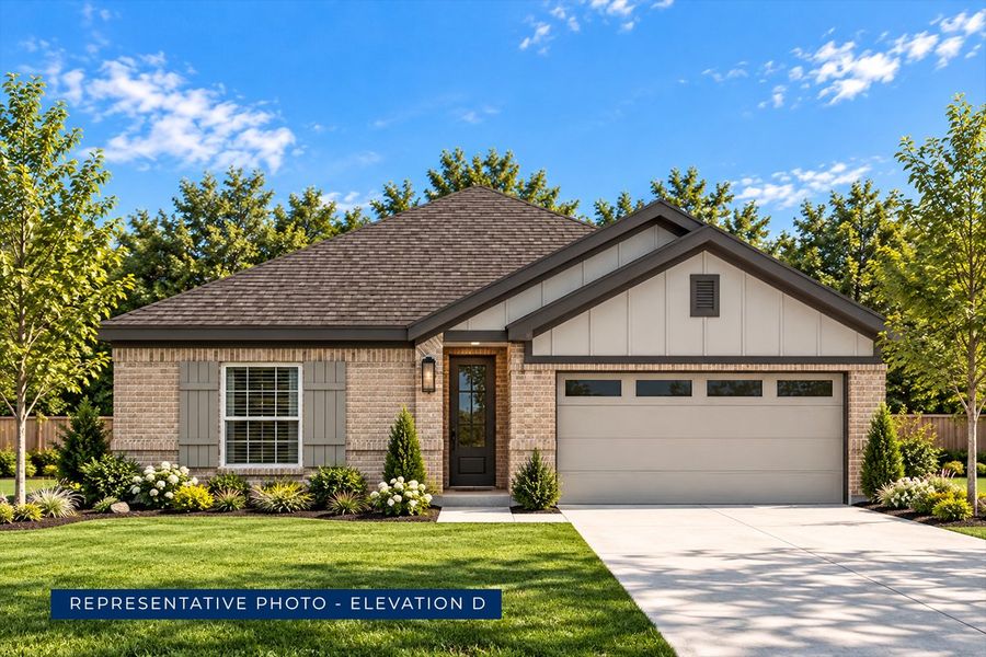 Representative exterior photo of a completed home built from the Monroe F - Phase 1 by First Texas Homes in Solterra, Mesquite, TX (Image 17).