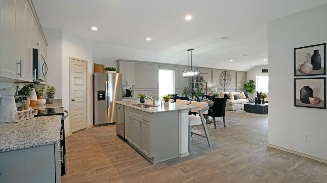 Representative furnished interior of a home built from the GAVEN by D.R. Horton in Westward Pointe, Sealy (Image 5).