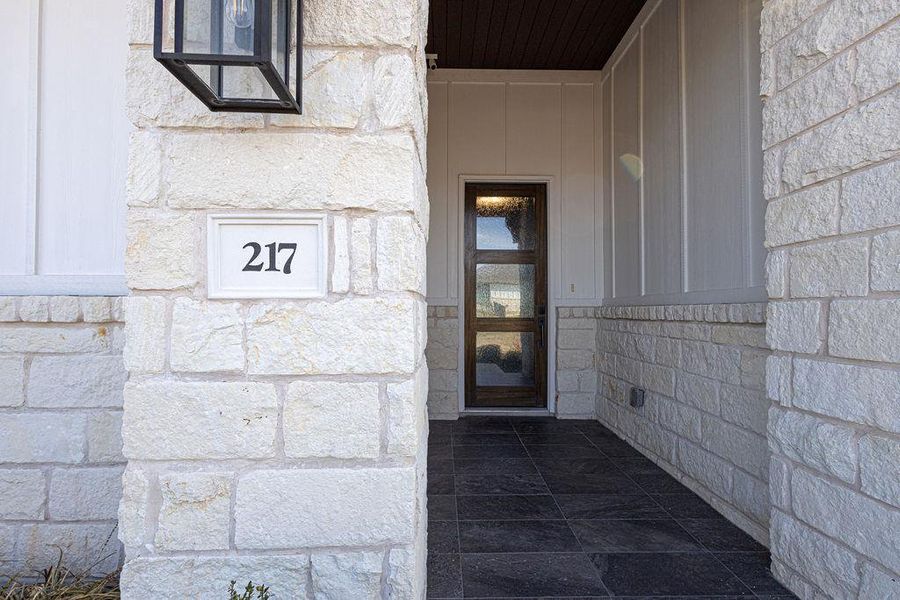 Exterior details and patio area of a home in North Haven, Liberty Hill (Image 4).