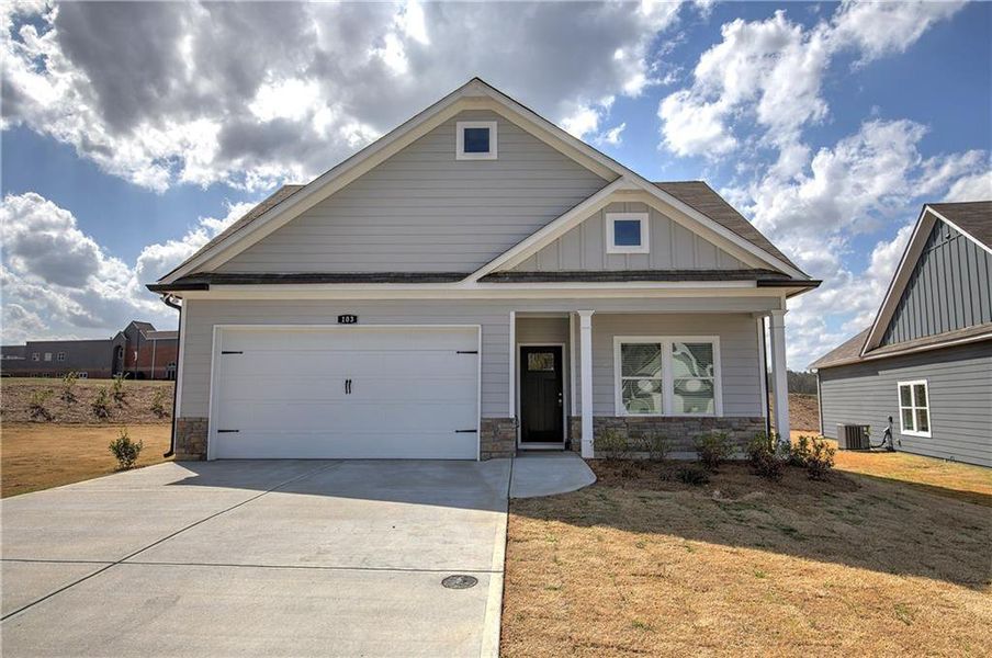 Front exterior of a new home in , Cartersville, GA, highlighting curb appeal (Image 28).