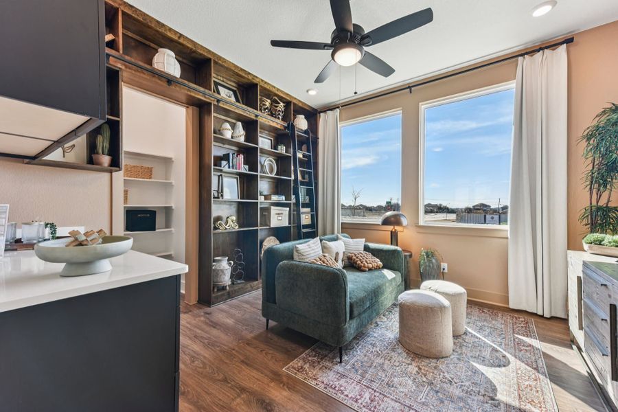 Furnished interior view inside a new home in The Grove at Blackhawk, Pflugerville (Image 52).