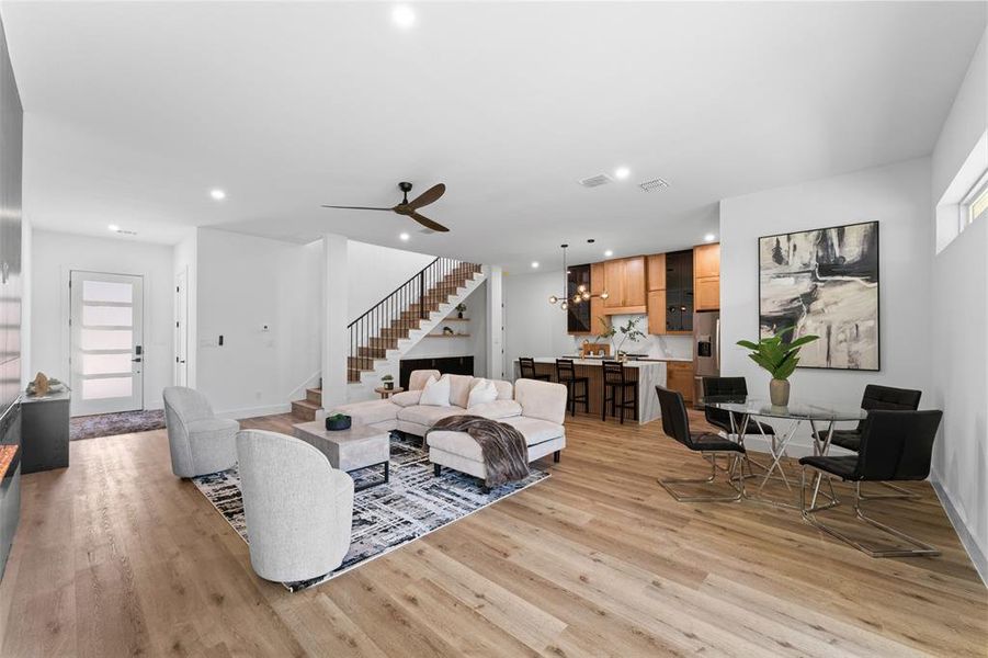 Furnished interior view inside a new home in , Dallas (Image 16). Furnished interior view inside a new home in , Dallas (Image 16).