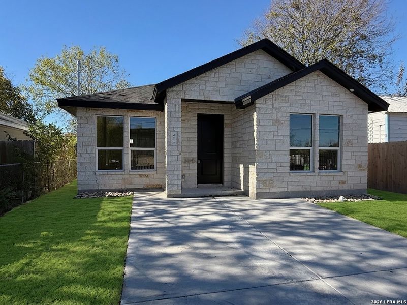 Front exterior of a new home in , San Antonio, TX, highlighting curb appeal (Image 1). Front exterior of a new home in , San Antonio, TX, highlighting curb appeal (Image 1).
