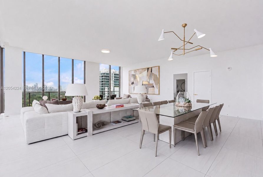 Furnished interior view inside a new home in Mr. C Residences, Miami (Image 5). Furnished interior view inside a new home in Mr. C Residences, Miami (Image 5).