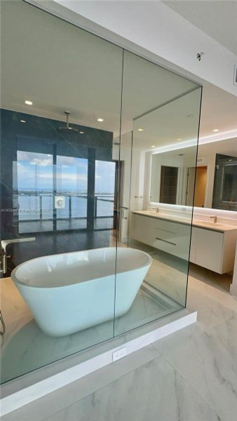 Furnished interior view inside a new home in , Miami (Image 15).