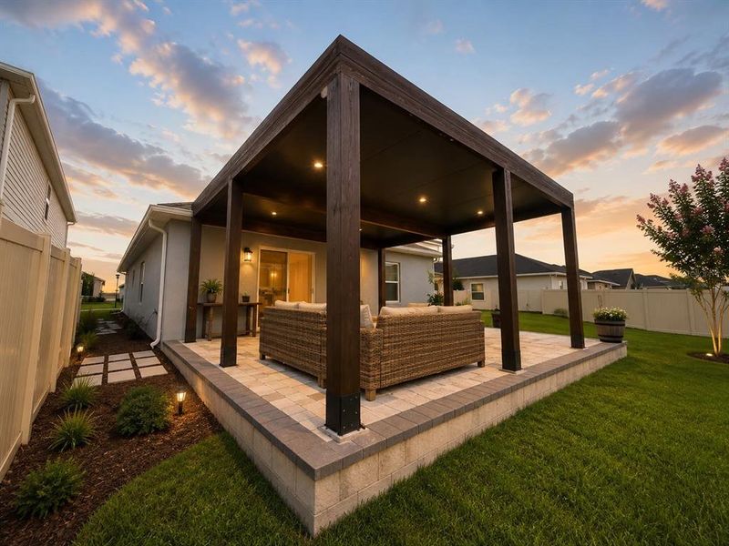Exterior details and patio area of a home in , Clermont (Image 13). Exterior details and patio area of a home in , Clermont (Image 13).