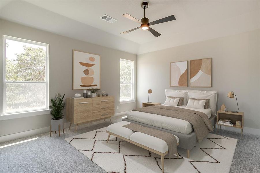 Furnished interior view inside a new home in Cartwright Ranch, Weatherford (Image 7).