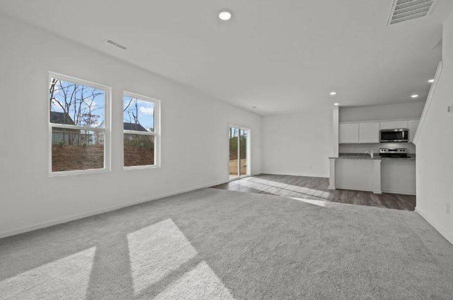 Family Room to Kitchen - Representative Photo