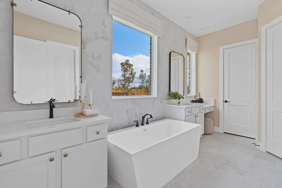 Representative furnished interior of a home built from the Lauren by Chesmar Homes in Wood Leaf Reserve, Tomball (Image 11).