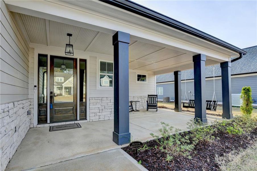 Exterior details and patio area of a home in , Greensboro (Image 3). Exterior details and patio area of a home in , Greensboro (Image 3).