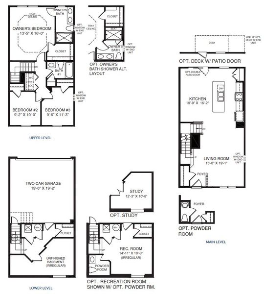 2D floor plan layout of this home in Alexander Towns, Lawrenceville, GA (Image 1).