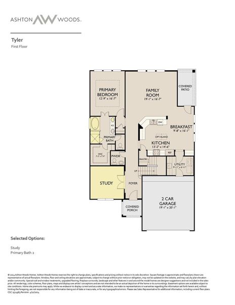 The Tyler floor plan The Tyler floor plan