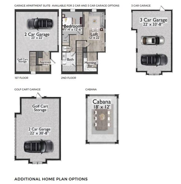 2D floor plan layout for the The Hamlin by Element Home Builders in The Grove, Oakland, FL (Image 4).