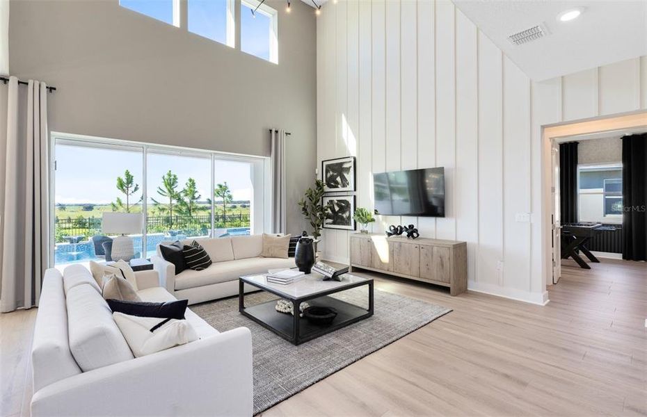 Furnished interior view inside a new home in Parkside Trails, Clermont (Image 9). Furnished interior view inside a new home in Parkside Trails, Clermont (Image 9).