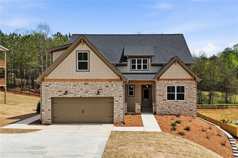 Front exterior of a new home in , Dawsonville, GA, highlighting curb appeal (Image 28).