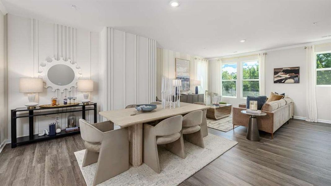 Furnished interior view inside a new home in Townes at Asbury, Hapeville (Image 5).