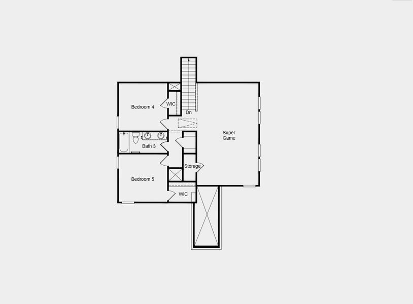 2D floor plan layout for the Tavern by Taylor Morrison in Brookewater 45s, Rosenberg, TX (Image 3).