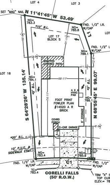 5250 Corelli Falls preliminary plot plan