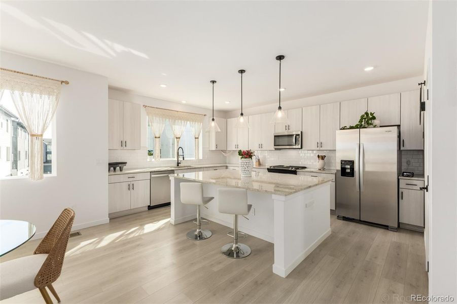 Beautiful kitchen with oversized island