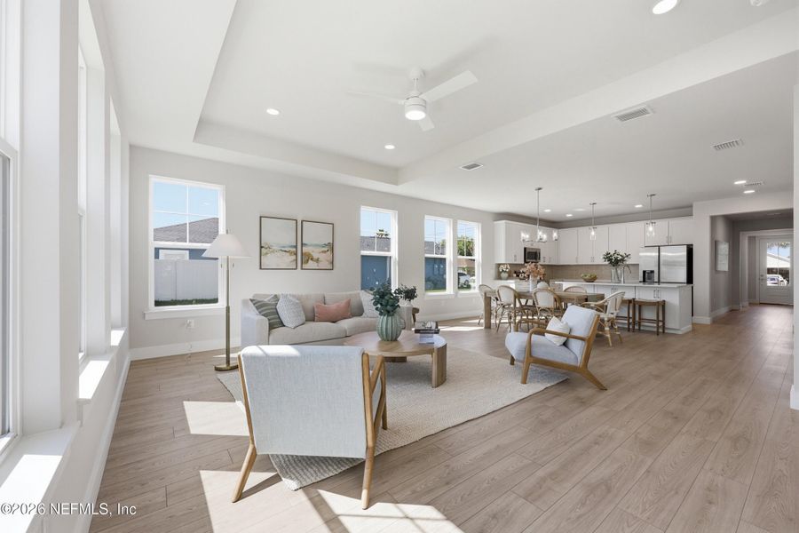 Furnished interior view inside a new home in Palm Coast Homes, Palm Coast (Image 21).