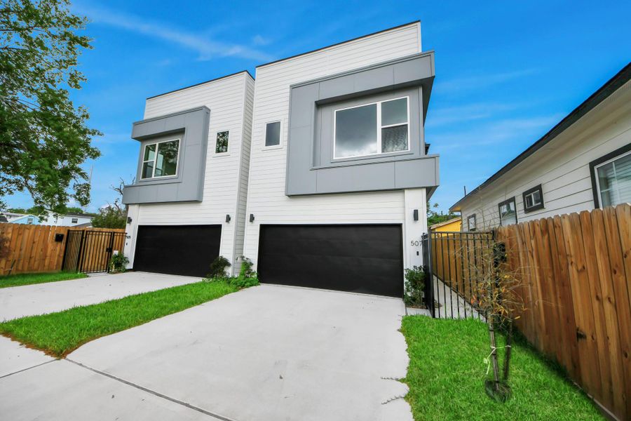 Discover modern elegance at 507 Middle Street, where sleek architecture meets contemporary charm, offering a spacious double garage and inviting curb appeal in a vibrant neighborhood.