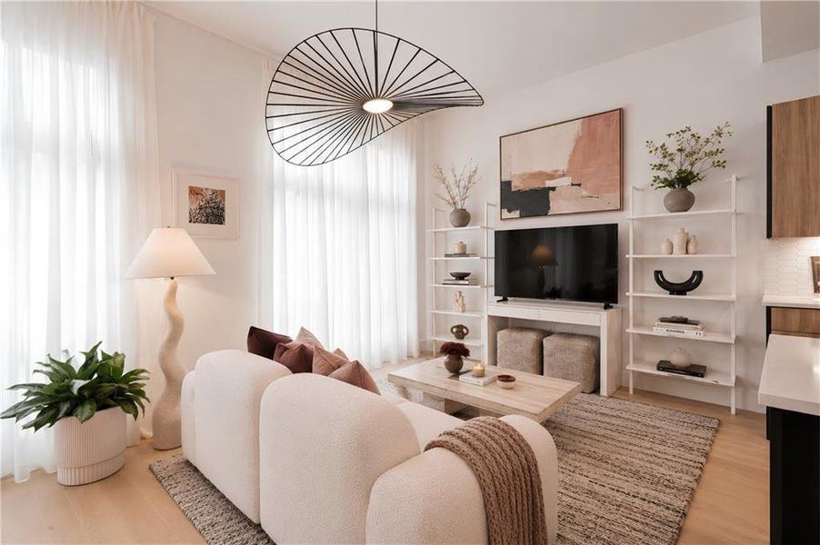 Furnished interior view inside a new home in , Atlanta (Image 23).