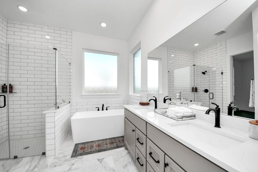 Furnished interior view inside a new home in Meridiana 50's, Manvel (Image 13).