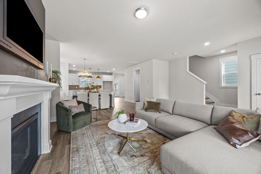 Representative furnished interior of a home built from the Southbound Train by Garman Homes in Wendell Falls, Wendell (Image 7).