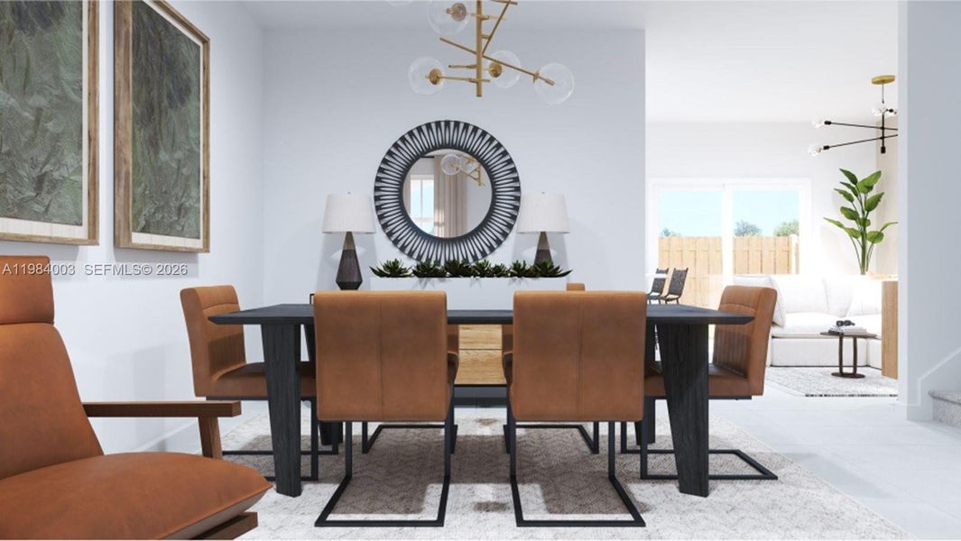 Furnished interior view inside a new home in Altamira, Homestead (Image 6).