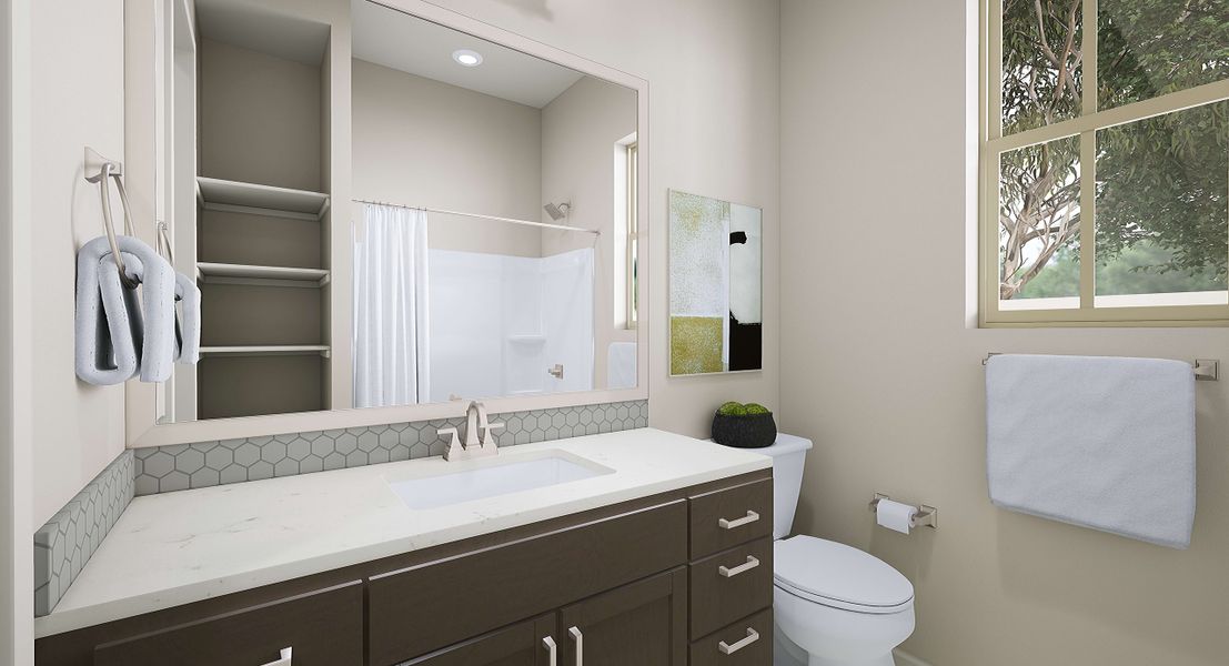 Representative furnished interior of a home built from the Calderwood Plan 4504 by Tri Pointe Homes in Terraza, San Tan Valley (Image 12).