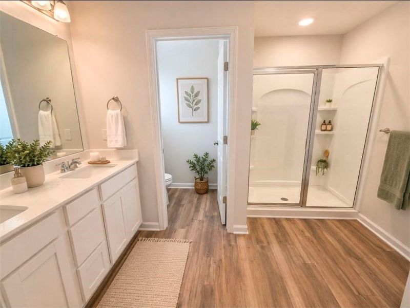 Furnished interior view inside a new home in Alcovy Trace, Lawrenceville (Image 10).