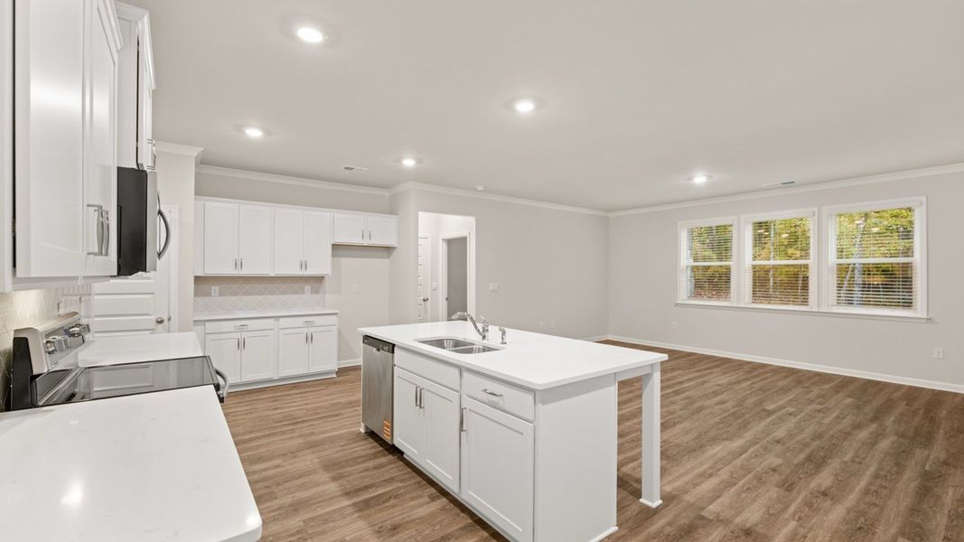 Representative furnished interior of a home built from the GROVER Express by D.R. Horton in Kingston Ranch at Lake Oconee, Buckhead (Image 6). Representative furnished interior of a home built from the GROVER Express by D.R. Horton in Kingston Ranch at Lake Oconee, Buckhead (Image 6).