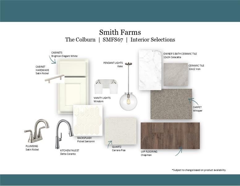 Sample of building materials used in homes in Smith Farms, Murfreesboro (Image 43).