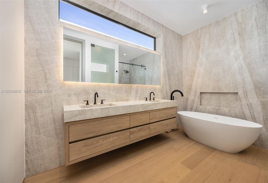 Furnished interior view inside a new home in , Miami (Image 25).