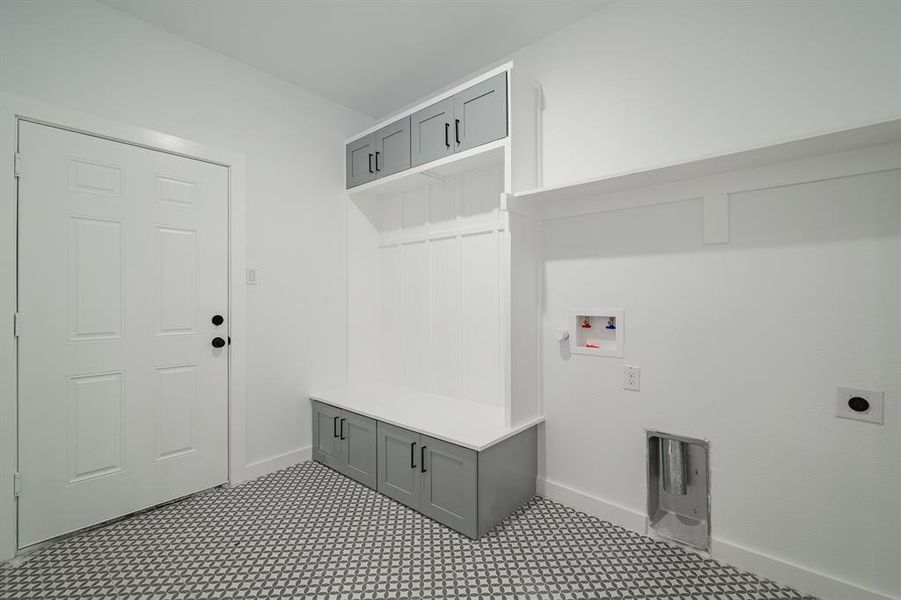 Mudroom with baseboards Mudroom with baseboards