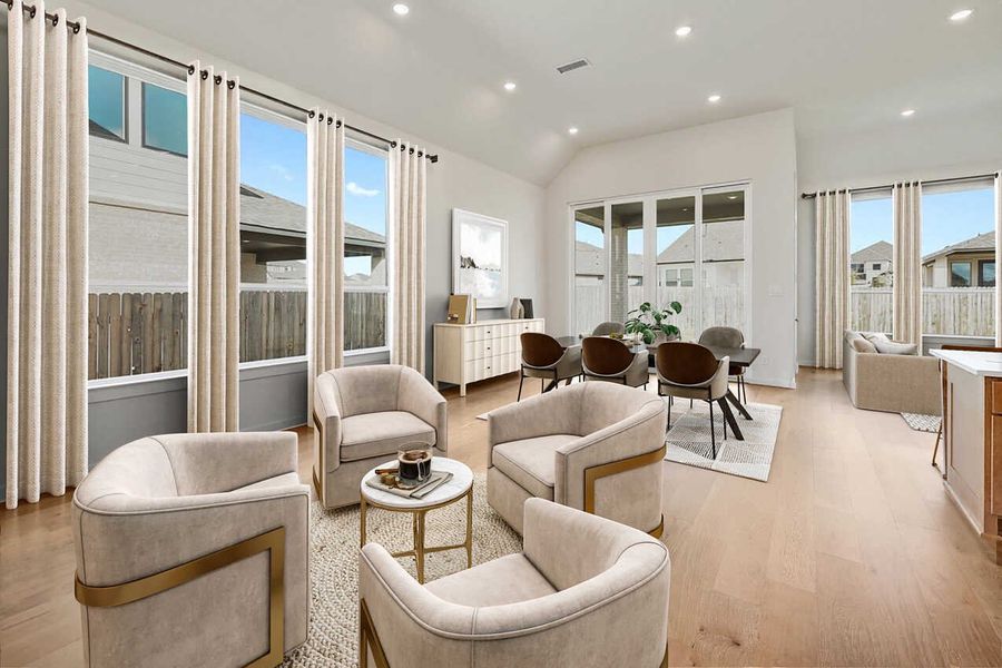 Furnished interior view inside a new home in Santa Rita Ranch: 60ft. lots, Liberty Hill (Image 8).