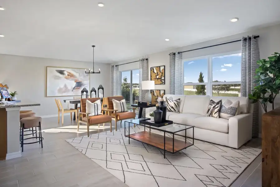 Representative furnished interior of a home built from the 1541 by KB Home in Sheeler Park I, Apopka (Image 3). Representative furnished interior of a home built from the 1541 by KB Home in Sheeler Park I, Apopka (Image 3).