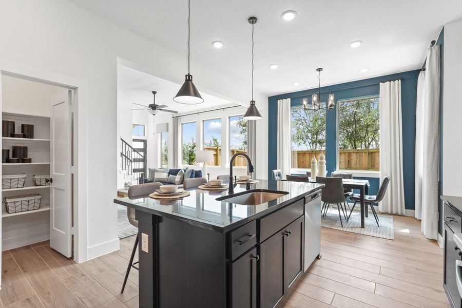 Furnished interior view inside a new home in Bridgeland, Cypress (Image 51).
