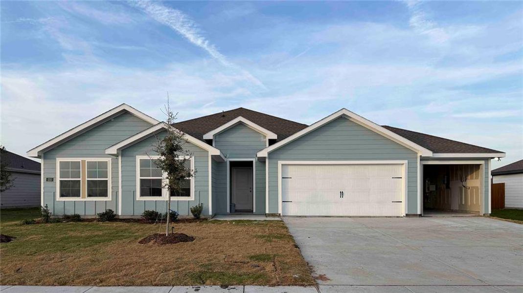 Front exterior of a new home in Waverly Estates, Josephine, TX, highlighting curb appeal (Image 2). Front exterior of a new home in Waverly Estates, Josephine, TX, highlighting curb appeal (Image 2).