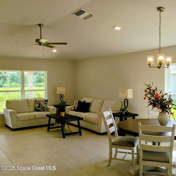 Furnished interior view inside a new home in St. John Preserve, Palm Bay (Image 10). Furnished interior view inside a new home in St. John Preserve, Palm Bay (Image 10).