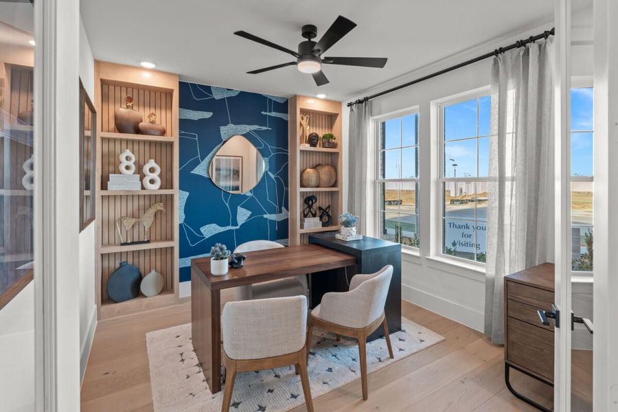 Representative furnished interior of a home built from the Hudson by Landon Homes in Fields - Brookside, Frisco (Image 19). Representative furnished interior of a home built from the Hudson by Landon Homes in Fields - Brookside, Frisco (Image 19).