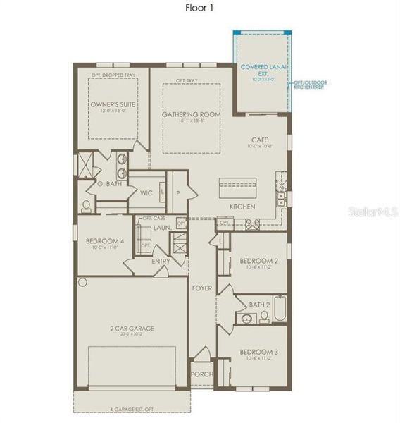 2D floor plan layout of this home in The Landings at Live Oak Lake, St. Cloud, FL (Image 2). 2D floor plan layout of this home in The Landings at Live Oak Lake, St. Cloud, FL (Image 2).
