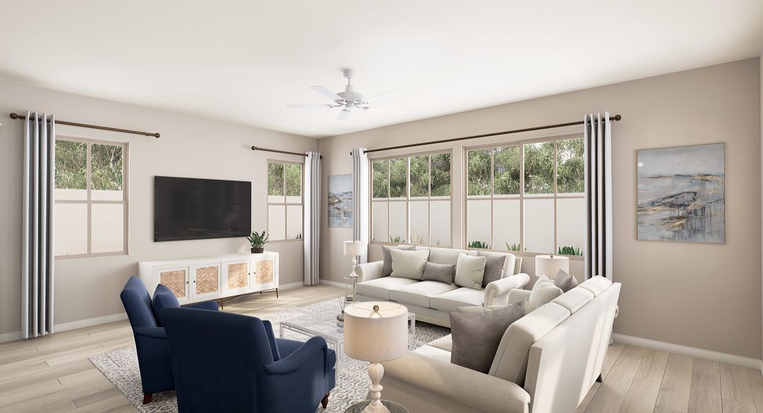 Representative furnished interior of a home built from the Ventana Plan 4507 by Tri Pointe Homes in Soleo, San Tan Valley (Image 25).