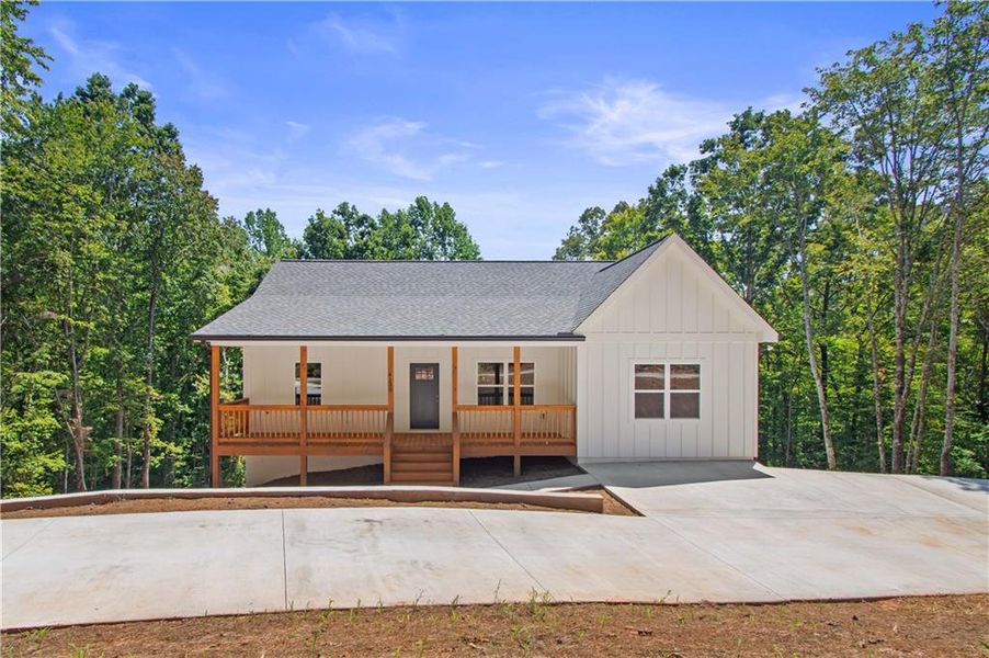 Front exterior of a new home in , Dawsonville, GA, highlighting curb appeal (Image 16).