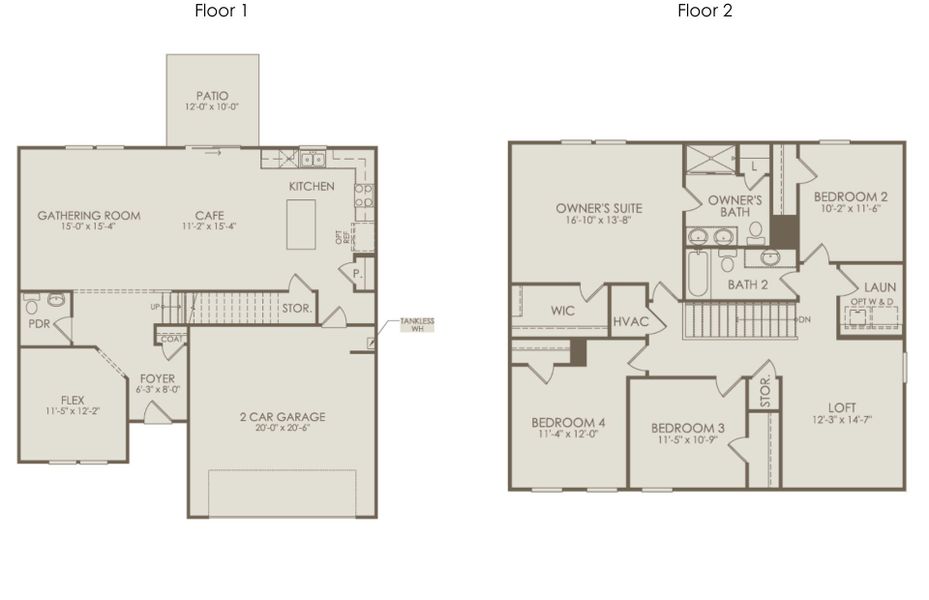 2D floor plan layout of this home in Carpenter Falls, Durham, NC (Image 3). 2D floor plan layout of this home in Carpenter Falls, Durham, NC (Image 3).