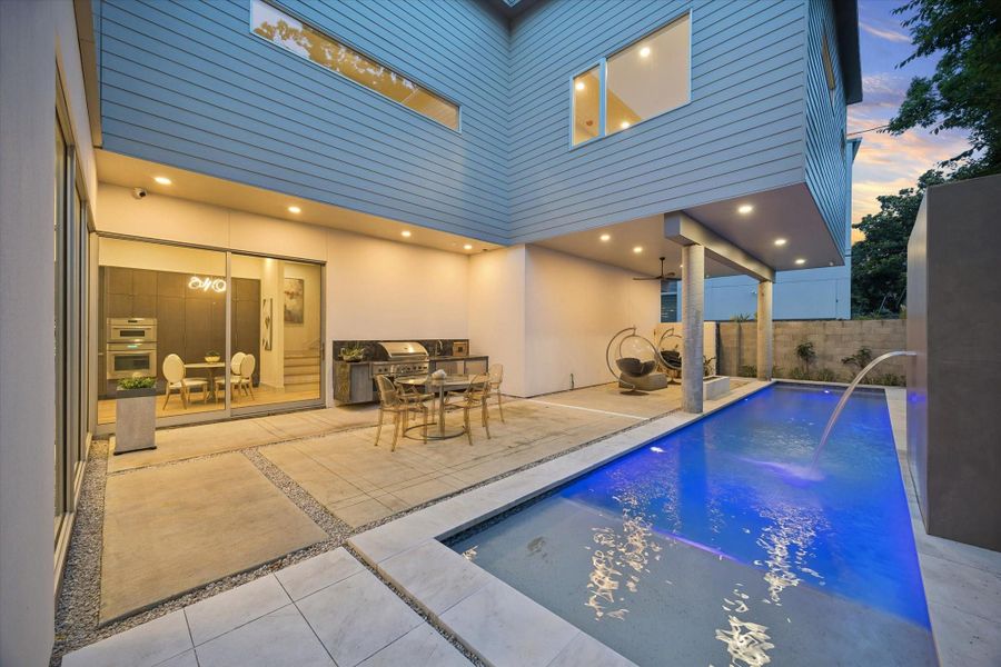 Exterior details and patio area of a home in , Houston (Image 3).